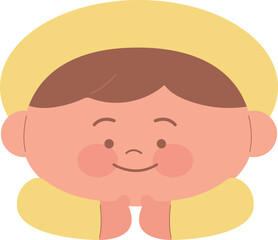 cute kindergarten boy children kid character