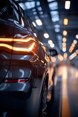 Car manufacturing factory. Automobile production line.