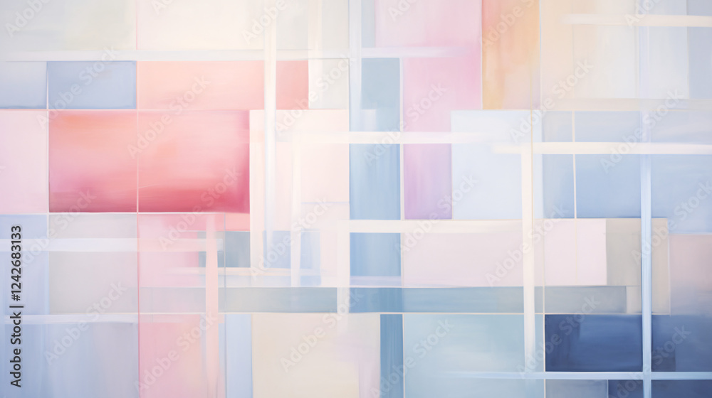 Poster A horizontal composition of multiple overlapping white and multicolor cubes creates a dynamic tech-inspired wallpaper background.

