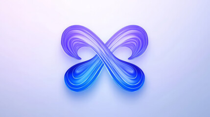 Fototapeta premium creative logo design featuring flowing blue and purple waves, symbolizing infinity and fluidity. smooth curves evoke sense of harmony and innovation