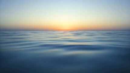 Obraz premium Serene Sunset over Calm Ocean Waters
