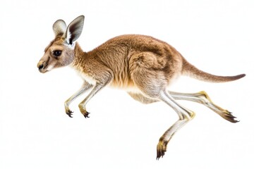 A Majestic Kangaroo Joey in Mid-Leap