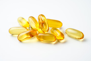 Oil filled capsules, softgel of food supplements, fish oil, omega 3, vitamin D3, vitamin E