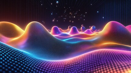 Futuristic blue fractal lines glow with energy and motion in abstract space art