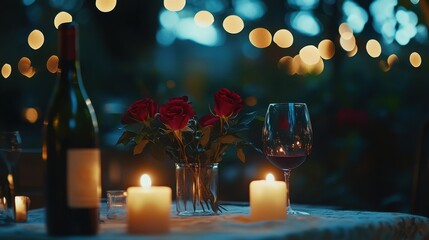 Christmas candlelight illuminates a festive holiday scene with a decorated tree