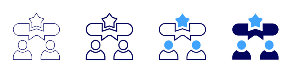 Social media post icon in 4 different styles. Thin Line, Line, Bold, and Bold Line. Duotone style. Editable stroke