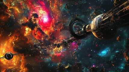 The Eye of Space, a cosmic marvel, gazes across the universe, its light a fractal echo of the Big Bang