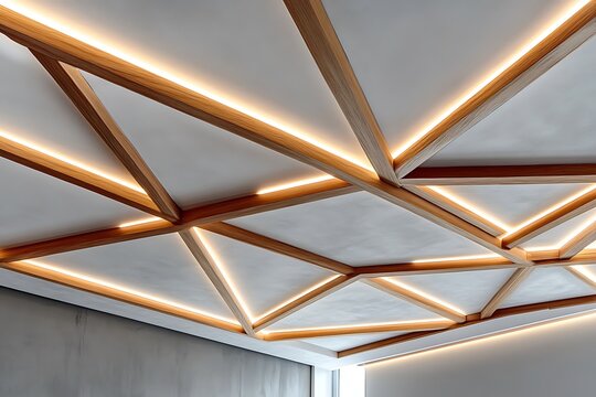 ceiling of the building
