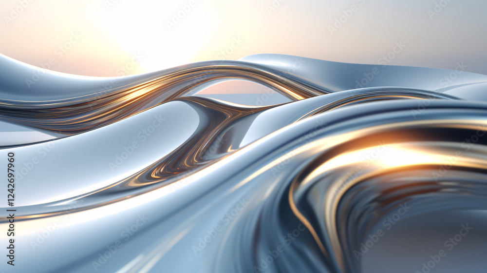 Poster A stunning and modern 3D data visualization concept, perfect for a website background or banner.

