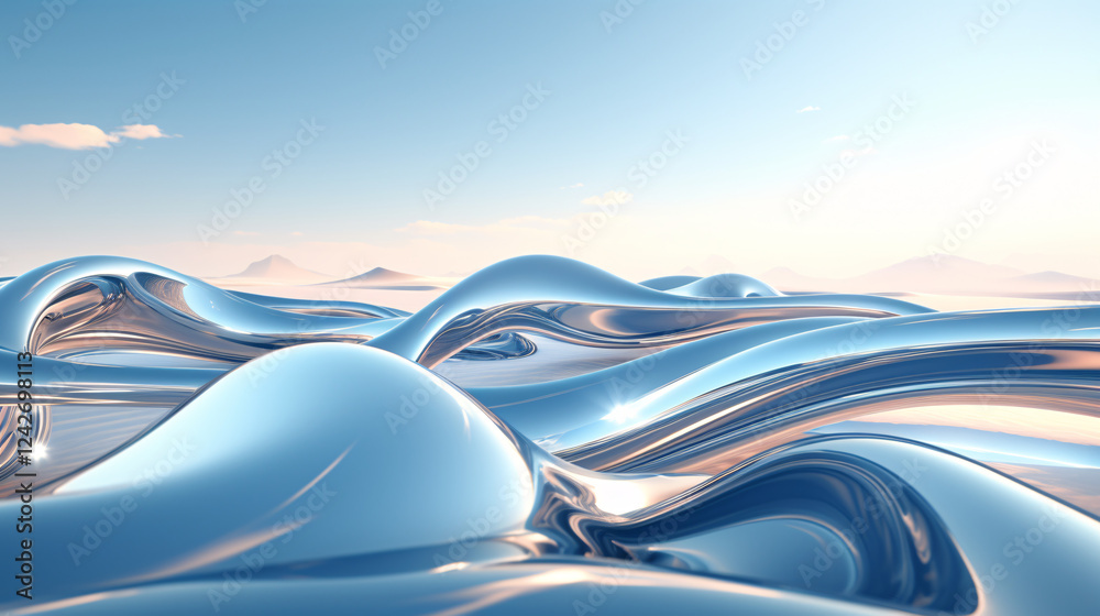 Poster A stunning and modern 3D data visualization concept, perfect for a website background or banner.


