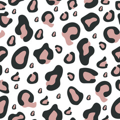 Vector seamless pattern with animal print. 