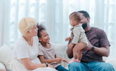 Obraz premium Multicultural Family Bonding at Home