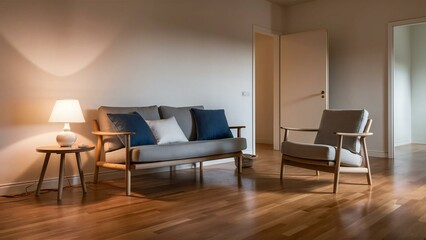 modern living room with fireplace