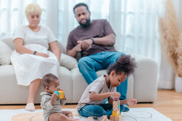 Obraz premium Multicultural Family Bonding at Home