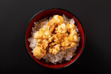 イタヤ貝　かき揚げ丼
