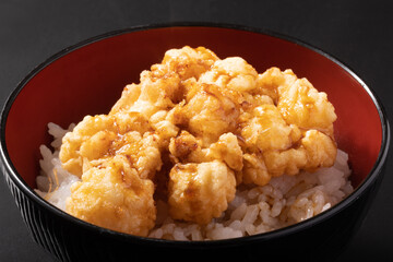 イタヤ貝　かき揚げ丼