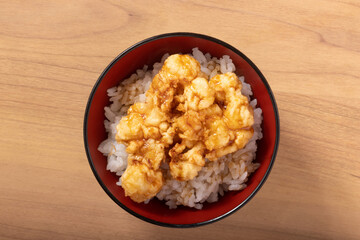 イタヤ貝　かき揚げ丼
