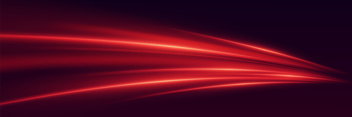 Speed ​​glowing technological lines and light. Vector EPS10
