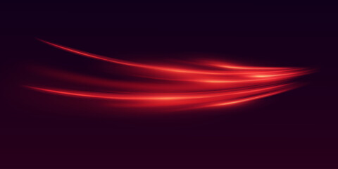 Speed ​​glowing technological lines and light. Vector EPS10