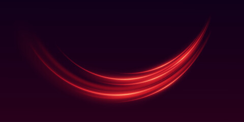 Speed ​​glowing technological lines and light. Vector EPS10