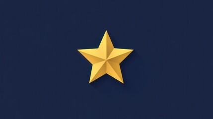 Golden Star on Navy: A single, five-pointed gold star shines brightly against a deep navy blue background, symbolizing excellence, achievement, and aspiration.  