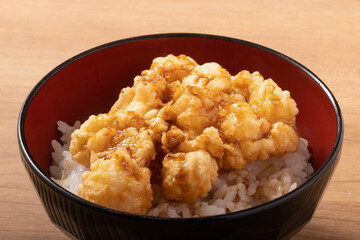 イタヤ貝　かき揚げ丼