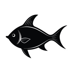 Platy Silhouette Vector Art and Platy Fish Black Design Illustration