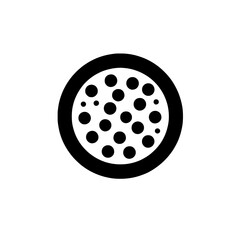 Pizza Icon: A simple yet iconic representation of a pizza, perfect for food blogs, restaurant menus, or any project where a visual cue for pizza is desired.