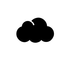Cloud Icon: A simple yet powerful black cloud icon on a transparent background, ideal for web design, mobile apps, or any digital project that requires a clean and modern design.