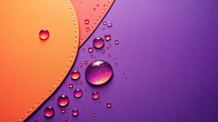 紫とオレンジと水滴