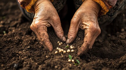 Sowing Seeds with Weathered Hands