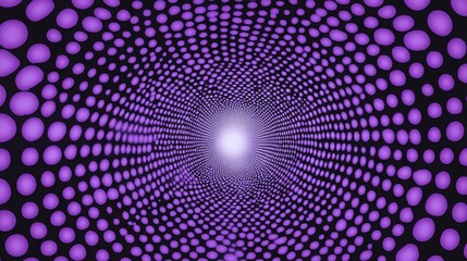 Obraz premium Dark purple geometric halftone circles create a modern dotted background.