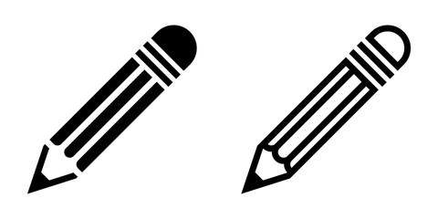 Pencil icon set. flat illustration of vector icon on white background