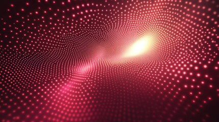Dynamic particles array emitting a 3D vector background illustration