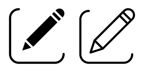 Edit icon set. flat illustration of vector icon on white background