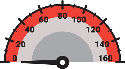 Fototapeta premium Illustration Of Gauge Indicator, Speedomeer, Odometer