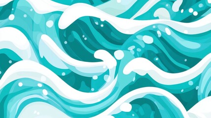 Obraz premium Stunning Abstract Ocean Waves, A Whimsical Aquatic Art
