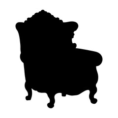 Armchair silhouette vector icon sign symbol illustration design