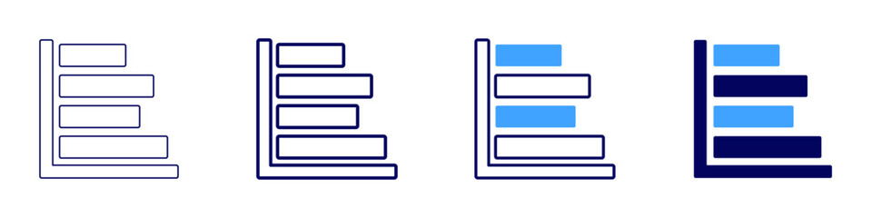 Error analysis icon in 4 different styles. Thin Line, Line, Bold, and Bold Line. Duotone style. Editable stroke