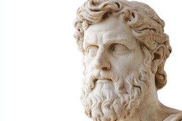 Obraz premium Ancient Marble Bust - Detailed Portrait