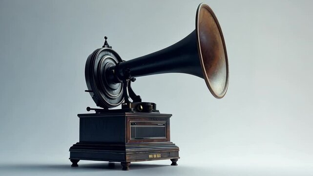 This vintage gramophone is a symbol of music history. It adds charm and sophistication to any setting. Ideal for art displays or music-related projects. Generative AI