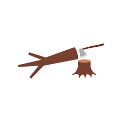 Illegal Logging Illustration