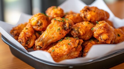Honey lemon pepper wings served hot on a platter, garnished with fresh herbs, perfect for gatherings and celebrations during game day or casual dining occasions