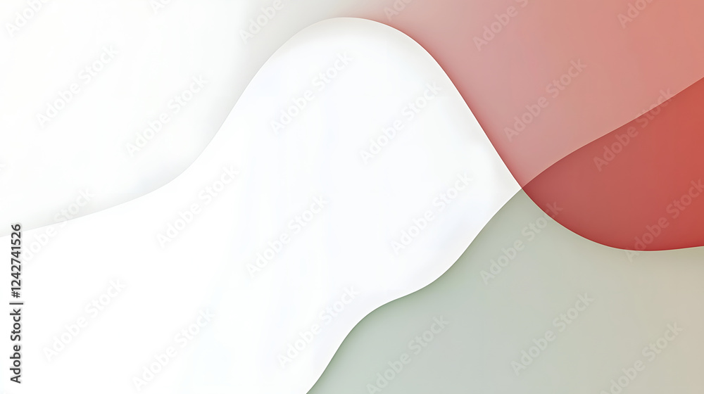 Aufkleber abstract minimal geometric pastel gradient backdrop with fluid organic composition