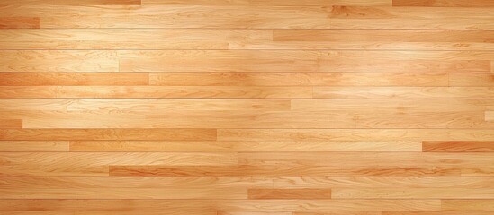 Overhead shot highlighting the texture of a maple basketball court.