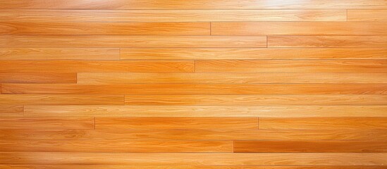 Top-down perspective of a basketball court made from maple.