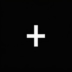 Obraz premium Simple white mark stands out on a black background, creating a striking contrast that draws attention and evokes curiosity in various art and design contexts