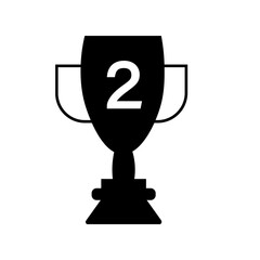 trophy silhouette icon design template