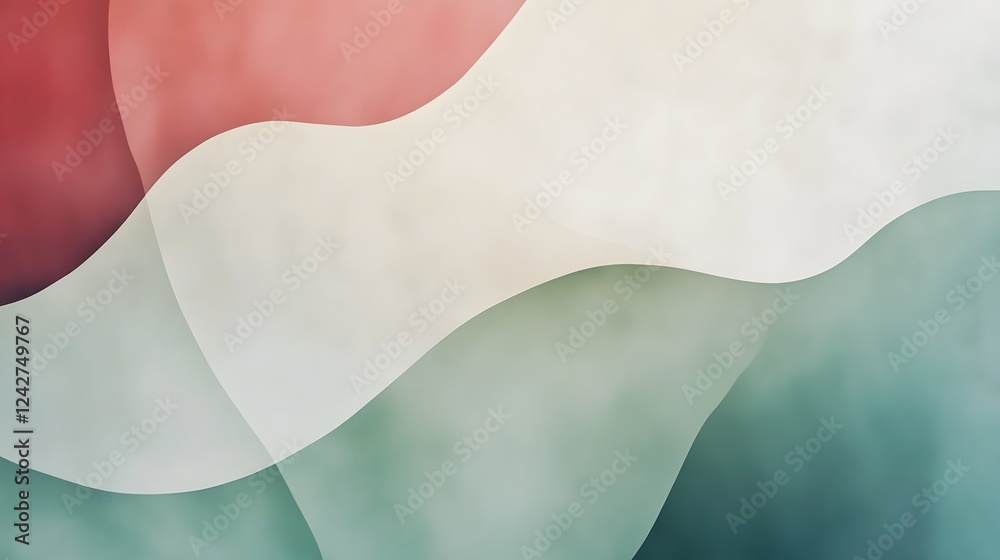 Poster Mesmerizing Abstract Pastel Gradient Curves and Waves for Serene Background Texture