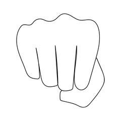 Clenched Hand Symbolizing Power and Strength